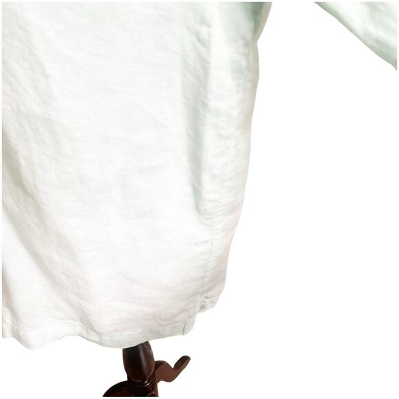 Joie 100% Linen V-Neck Popover Tunic Size Medium Light Teal Minimalist Beachy - Picture 8 of 12